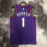 22-23 SUNS BOOKER #1 Purple Top Quality Hot Pressing NBA Jersey (Retro Logo)