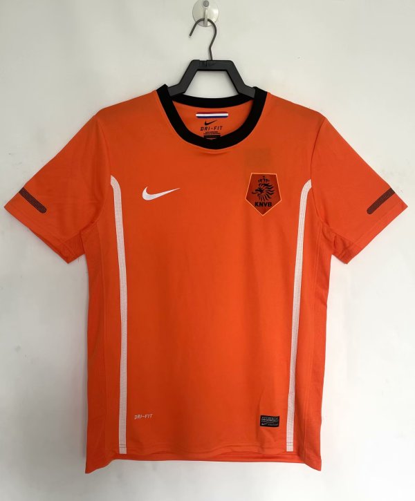 2010 NetherIands Home Retro Soccer Jersey