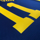 22-23 WARRIORS THOMPSON #11 Royal blue Top Quality Hot Pressing NBA Jersey (Trapeze Edition)