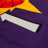 22-23 SUNS BOOKER #1 Purple Top Quality Hot Pressing NBA Jersey (Retro Logo)