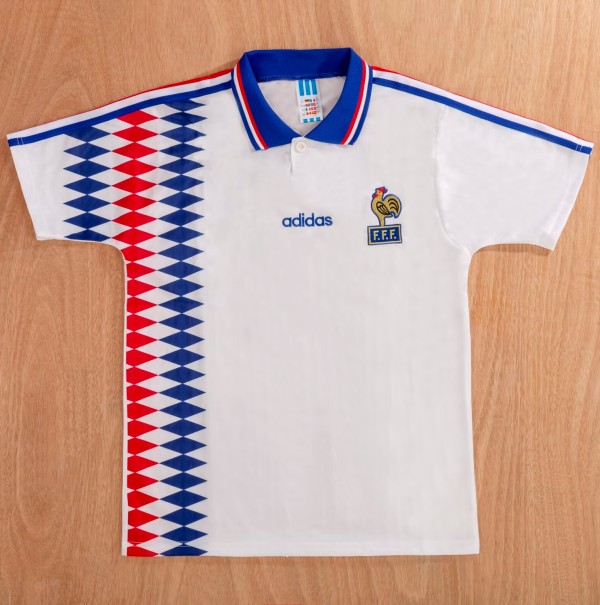 1994 France Away Retro Soccer Jersey