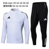 2025 AD Blue Kids Half Pull Tracksuit