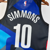 23-24 NETS SIMMONS #10 Blue Black City Edition Top Quality Hot Pressing NBA Jersey