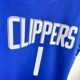 2023 Clippers HARDEN #1Blue Top Quality Hot Pressing Kids NBA Jersey