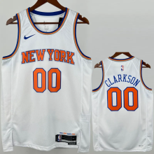 22-23 KNICKS CLARKSON #00 White Top Quality Hot Pressing NBA Jersey