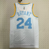 22-23 LAKERS BRYANT #24 White Top Quality Hot Pressing NBA Jersey (Retro Logo)
