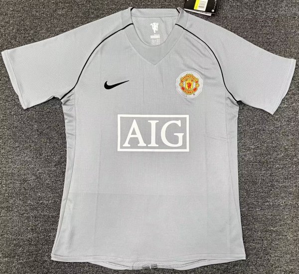 2007-2008 Man Utd Goalkeeper Retro Soccer Jersey