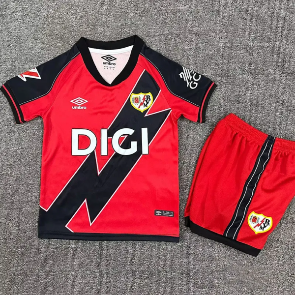 25-26 Rayo Vallecano Away Kids Soccer Jersey 1:1 Thai Quality