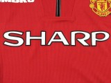 1998-1999 Man Utd Home Retro Soccer Jersey Shirt