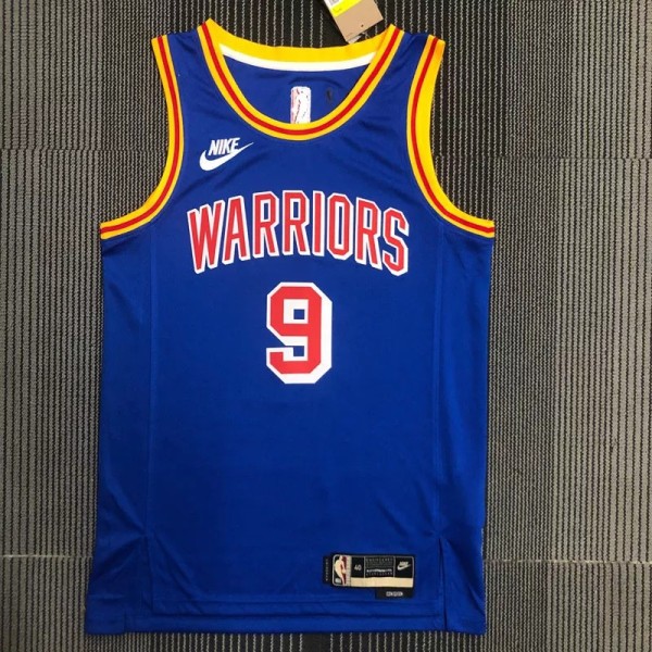 WARRIORS IGUODALA #9 Blue 75th Anniversary Retro NBA Jersey