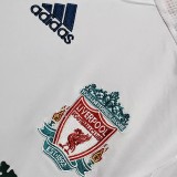 2006-2007 LIV Away White Long Sleeve Retro Soccer Jersey