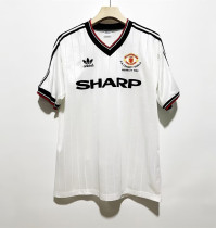 1983 Man Utd White Retro Soccer Jersey