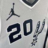20-21 SA Spurs GINOBILI #20 Grey Top Quality Hot Pressing NBA Jersey (Trapeze Edition)