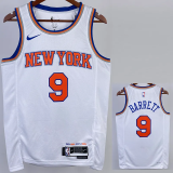 22-23 KNICKS BARRETT #9 White Top Quality Hot Pressing NBA Jersey