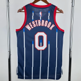 23-24 Rockets WESTBROOK #0 Royal blue City Edition Top Quality Hot Pressing NBA Jersey