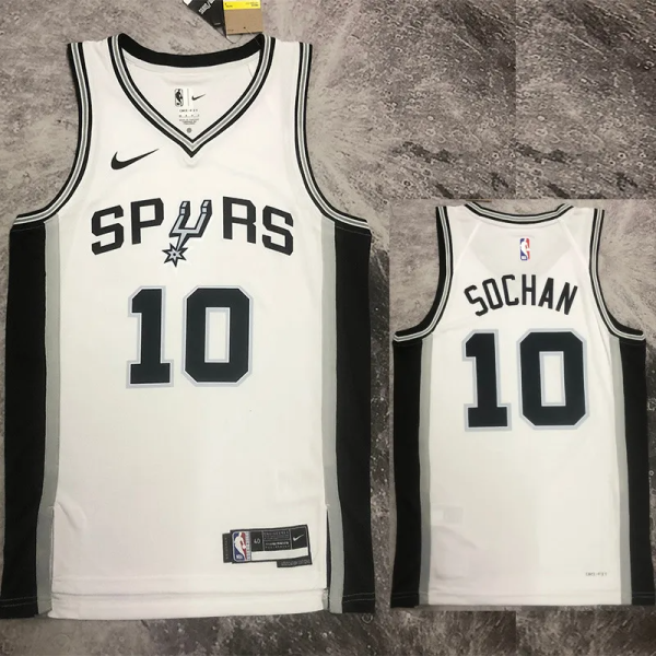 22-23 SA Spurs SOCHAN #10 White Top Quality Hot Pressing NBA Jersey