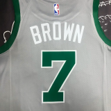 CELTICS BROWN #7 Gray Top Quality Hot Pressing NBA Jersey