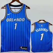 25-26 Magic HARDAWAY #1 Blue Top Quality Hot Pressing NBA Jersey(条纹)