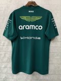 2026 F1 Aston New Pattern Short Sleeve Racing Suit（圆领）