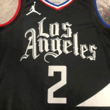 22-23 Clippers LEONARO #2 Black Top Quality Hot Pressing NBA Jersey (Trapeze Edition)