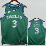25-26 Dallas Mavericks DAVIS #3 Green Retro Top Quality Hot Pressing NBA Jersey
