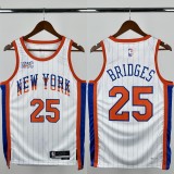 24-25 KNICKS BRIDGES #25 White City Edition Top Quality Hot Pressing NBA Jersey