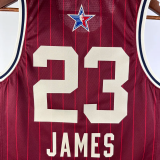 23-24 ALL-STAR JAMES #23 Red Top Quality Hot Pressing NBA Jersey