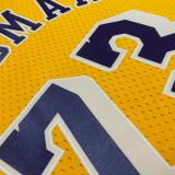 1999 LAKERS RODMAN #73 Yellow Retro Top Quality Hot Pressing NBA Jersey