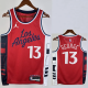 24-25 Clippers GEORGE #13 Red Top Quality Hot Pressing NBA Jersey (Trapeze Edition)