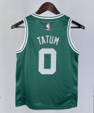 2023 CELTICS TATUM #0 Green Top Quality Hot Pressing Kids NBA Jersey