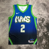 Dallas Mavericks IRVING #2 Black Blue Top Quality Hot Pressing NBA Jersey