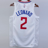 22-23 Clippers LEONARO #2 White Top Quality Hot Pressing NBA Jersey