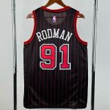 25-26 BULLS RODMAN #91 Black Top Quality Hot Pressing NBA Jersey (Trapeze Edition) 飞人版