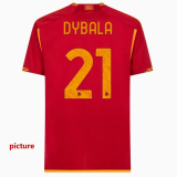 23-24 Roma Home 1:1 Fans Soccer Jersey