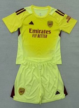 25-26 ARS Light Yellow GoalKeeper Kids Soccer Jersey