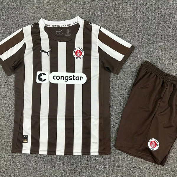 25-26 St. Pauli Home Kids Soccer Jersey