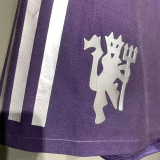 25-26 Man Utd Purple Player Version Shorts Pants (High Quality)(球员短裤)