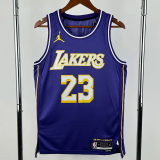 25-26 Lakers JAMES #23 Purple Top Quality Hot Pressing NBA Jersey (Trapeze Edition) 飞人版