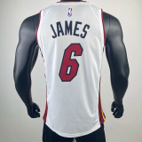 22-23 HEAT JAMES #6 White Top Quality Hot Pressing NBA Jersey