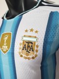 2026 World Cup Argentina Home Long Sleeve Player Version Soccer Jersey