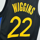 24-25 WARRIORS WIGGINS #22 Black Top Quality Hot Pressing NBA Jersey (Trapeze Edition) 飞人版