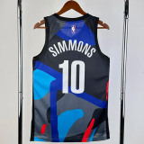 23-24 NETS SIMMONS #10 Blue Black City Edition Top Quality Hot Pressing NBA Jersey