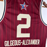 23-24 ALL-STAR GILGEOUS-ALEXANDER #2 Red Top Quality Hot Pressing NBA Jersey