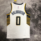 22-23 Indiana Pacers HALIBURTON #0 White Home Top Quality Hot Pressing NBA Jersey