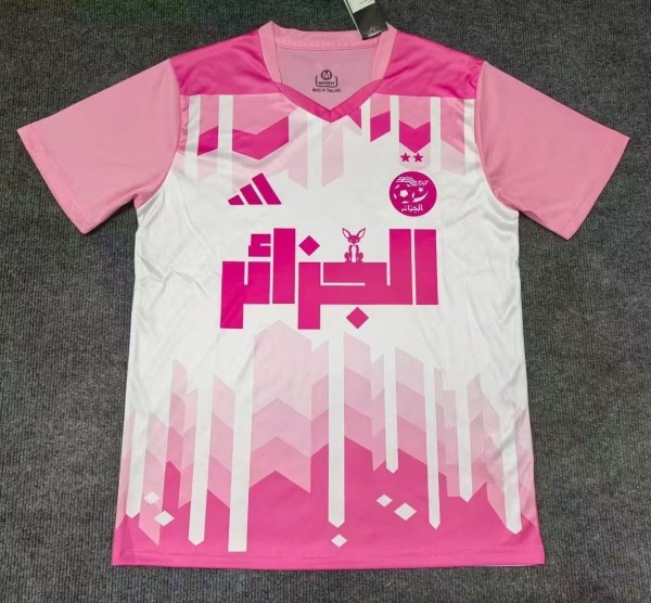 25-26 Algeria Pink Green Special Edition Fans Soccer Jersey