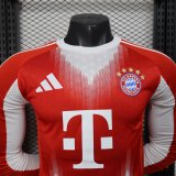 25-26 Bayern Home Long Sleeve Player Version Soccer Jersey (长袖球员)