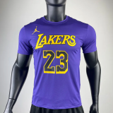2023 LAKERS JAMES #23 Purple Quick drying T-shirt (Trapeze Edition) 飞人版