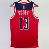 22-23 Wizards POOLE #13 Red Top Quality Hot Pressing NBA Jersey