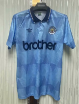 1989-1990 Man City Away Retro Soccer Jersey