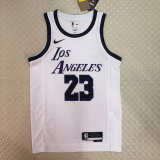 22-23 LAKERS JAMES #23 White City Edition Top Quality Hot Pressing NBA Jersey
